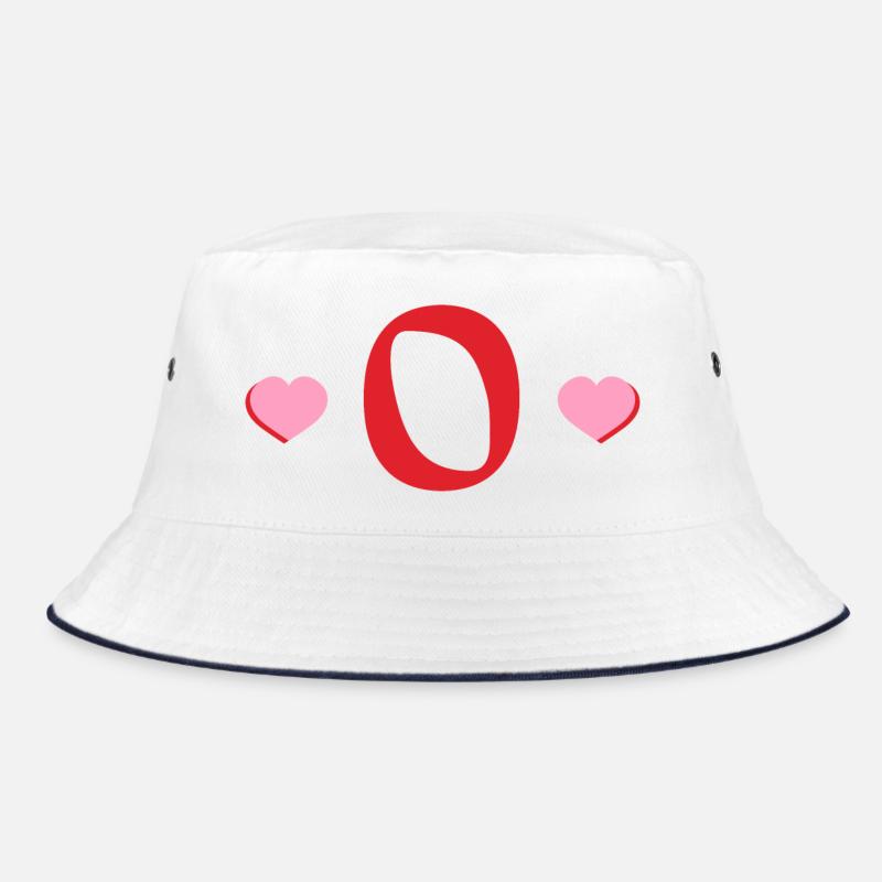 Buchstabe o rote Herzen Bucket Hat