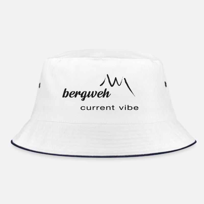 Current vibe: bergweh - Schrift schwarz - Exklusiv Bucket Hat
