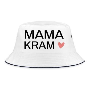 MAMA KRAM! Personalisierbar - Bucket Hat - Weiß/Navy - Vorne