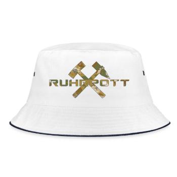 Ruhrpott Camo - Bucket Hat - Weiß/Navy - Vorne