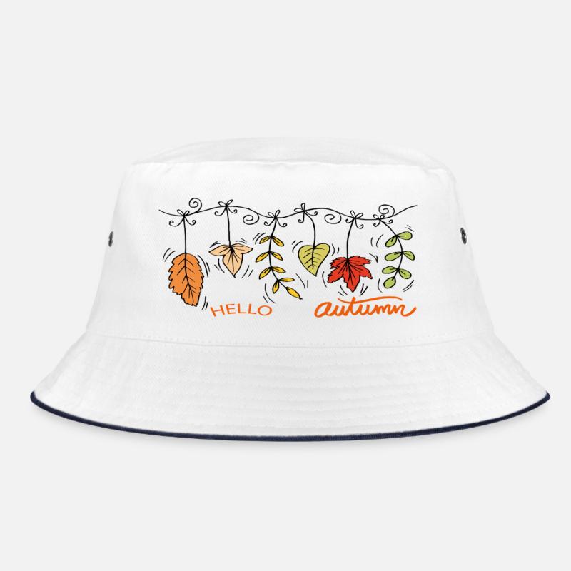 Hello Autumn Autumnal leaves Bucket Hat