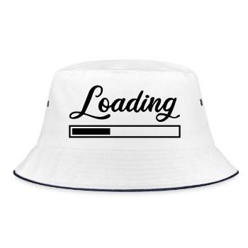Loading - Bucket Hat - white/navy - Front
