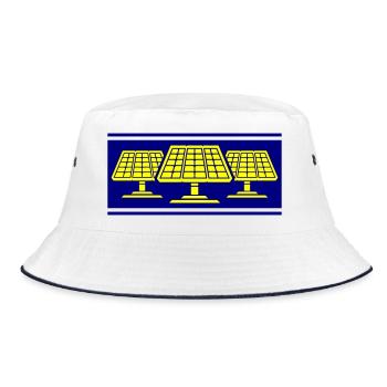 Solar photovoltaic panels - Bucket Hat - white/navy - Front