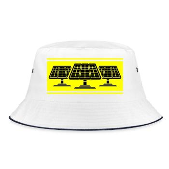 Solar photovoltaic panels - Bucket Hat - white/navy - Front
