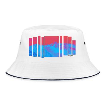 Jacaranda Mountain Heat - Bucket Hat - white/navy - Front
