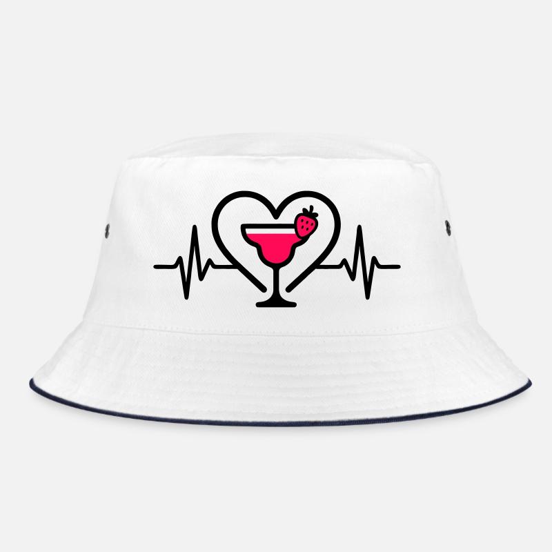 Daiquiri Herz Cocktail Erdbeere Bucket Hat