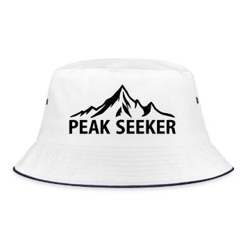 Peak Seeker Alpine Mountains - Bucket Hat - white/navy - Front