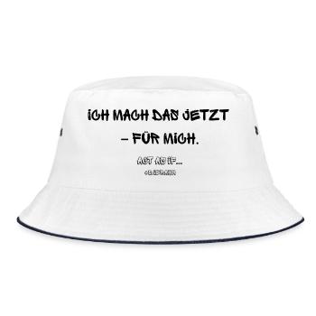 Nicht Als Ob Ingenieur Spruch - Bucket Hat - Weiß/Navy - Vorne
