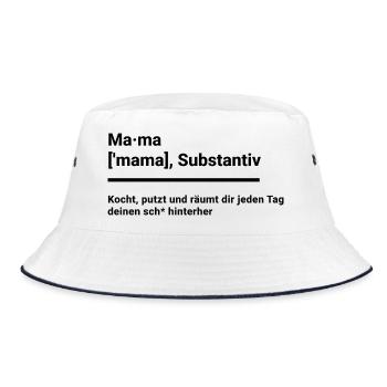 Cadeau Congé Parental Mère Maman Mère Simple - Bob - blanc/marine - Devant