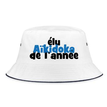 Aikido - Martial Art - Aikido - Bucket Hat - white/navy - Front