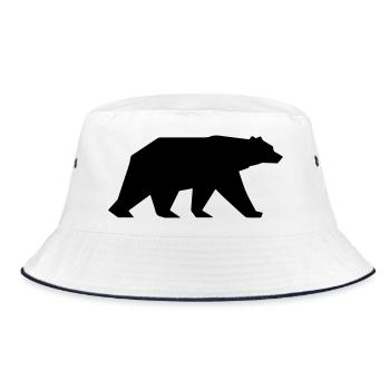 Icône de silhouette d’ours - Bob - blanc/marine - Devant