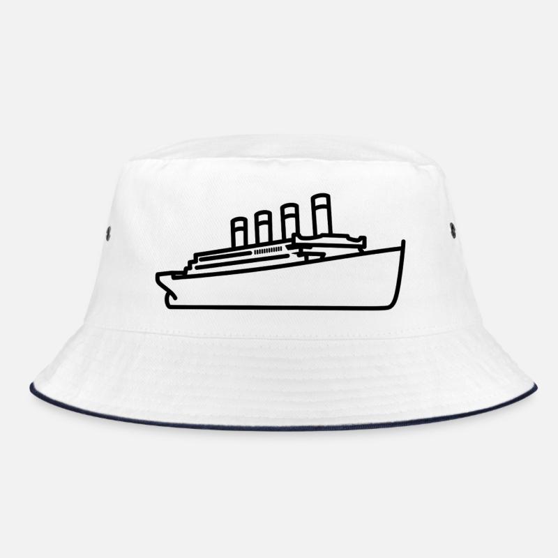 Titanic 1912 Legendary ocean liner silhouette Bucket Hat