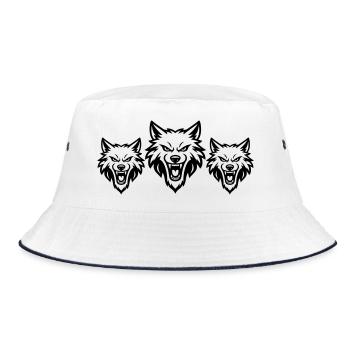 Wolf Team Pack - Bucket Hat - white/navy - Front