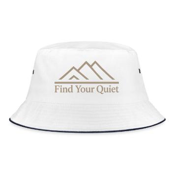 Find Your Quiet Mountains Nature Relaxation - Bucket Hat - white/navy - Front