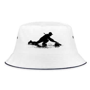 Joueur de curling sport Sports d’hiver Précision sur glace - Bob - blanc/marine - Devant
