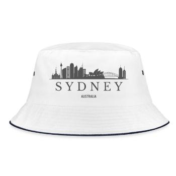 Sydney Skyline, Sydney Australia - Bucket Hat - white/navy - Front