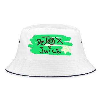 Detox saft text - Bucket Hat - Weiß/Navy - Vorne