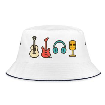 Notes musicales : Cadeau de conception rythmique et rythmique - Bob - blanc/marine - Devant