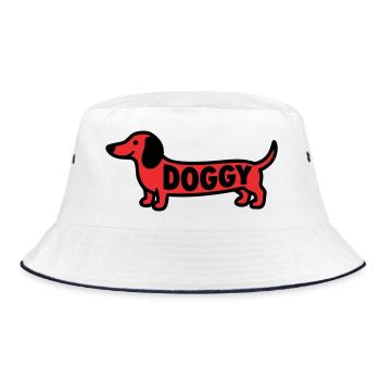 Teckel Chien Chien Dit Rouge - Bob - blanc/marine - Devant