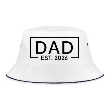 Proud Dad 2026 Est 2026 Tenue de Père - Bob - blanc/marine - Devant