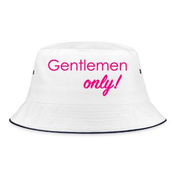 Nur für Herren! - Bucket Hat - Weiß/Navy - Vorne