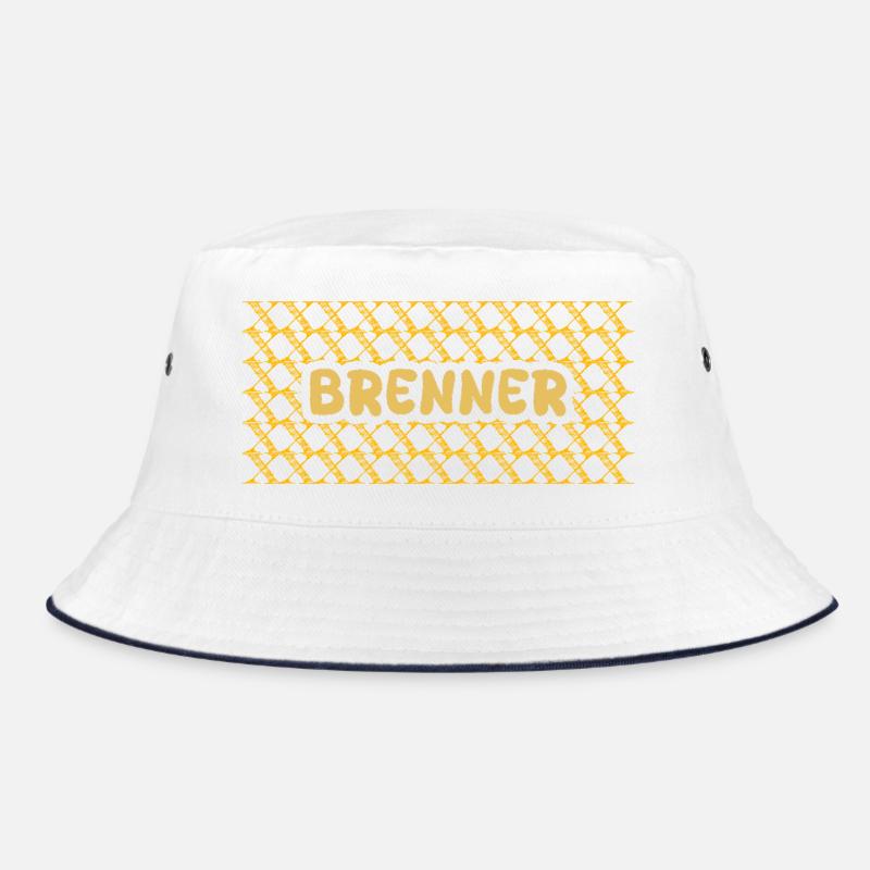 Brenner Gelb Netz Muster Bucket Hat