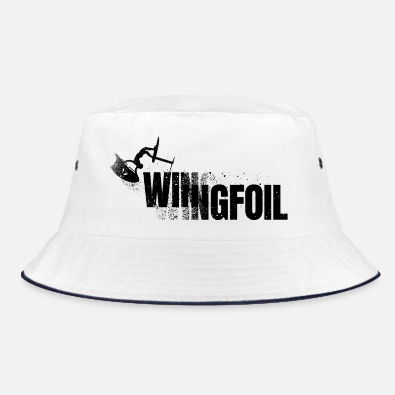 Wingfoiler avec lettrage - Bob - blanc/marine