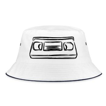 Videocassette - Bucket Hat - white/navy - Front