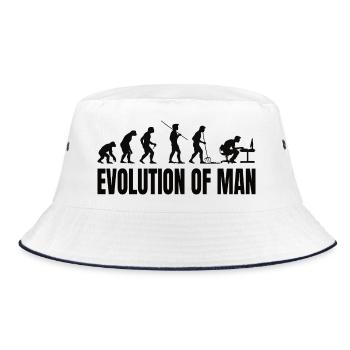 Évolution du geek : du singe au pro de l’ordinateur - Bob - blanc/marine - Devant