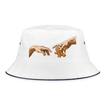 Gingerbread Cookies – The Creation – Funny Weihn - Bucket Hat - white/navy - Front