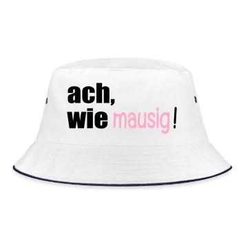 MAUSIGE SPRÜCHE - Bucket Hat - Weiß/Navy - Vorne