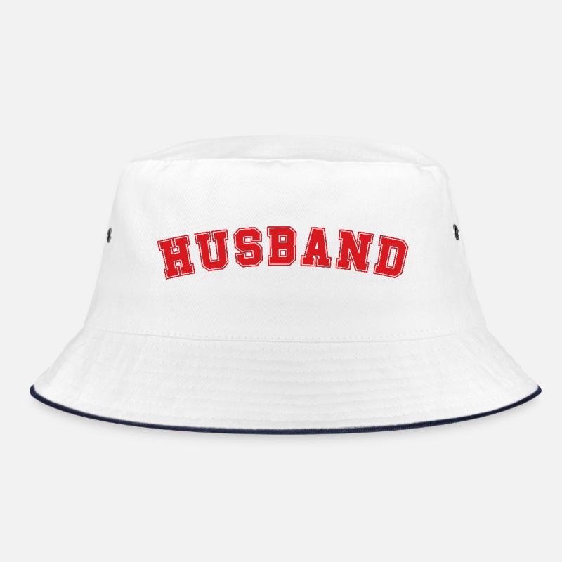 Ehemann - Bucket Hat - Weiß/Navy