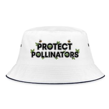 Protect Pollinators | Save the bees - Bucket Hat - white/navy - Front