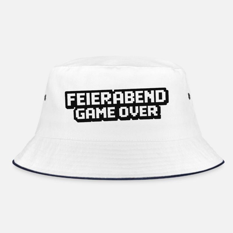 Feierabend Gameover Pixelstil Bucket Hat