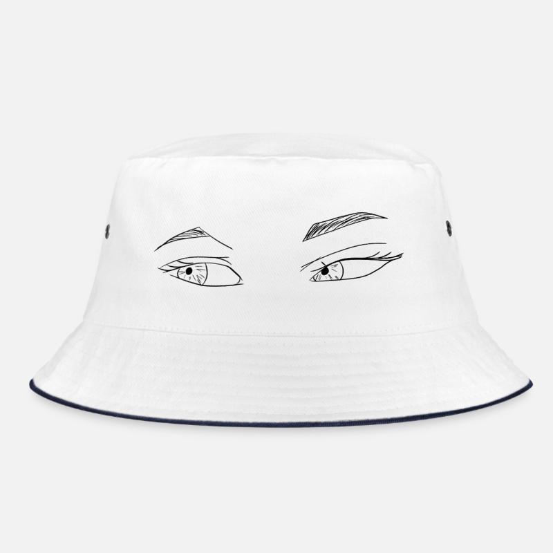 Dessin linéaire Anime Eyes - Bob - blanc/marine