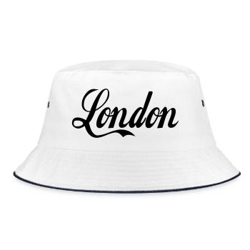london - Bucket Hat - white/navy - Front