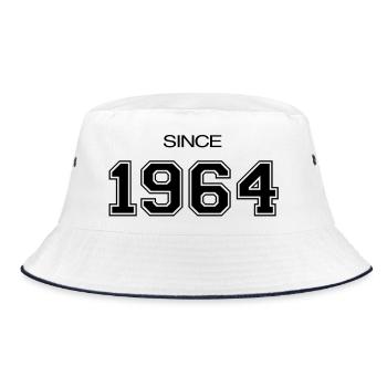 1964 Geburtstagsgeschenk - Bucket Hat - Weiß/Navy - Vorne