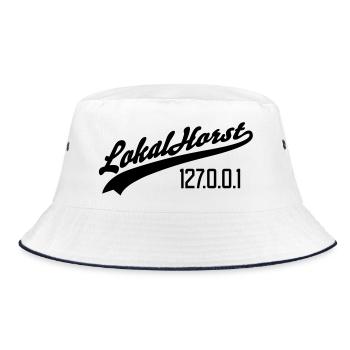 lokalhorst | Lokal | Horst - Bucket Hat - white/navy - Front