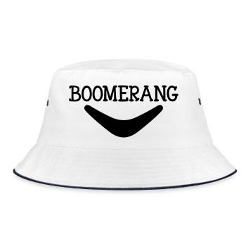 Boomerang - Bucket Hat - white/navy - Front