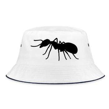 Ant - Bucket Hat - white/navy - Front