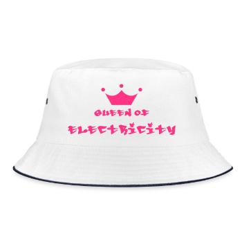 Elektriker / Elektrizität / Arbeit / Job - Bucket Hat - Weiß/Navy - Vorne