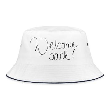 Welcome back! - Bucket Hat - white/navy - Front