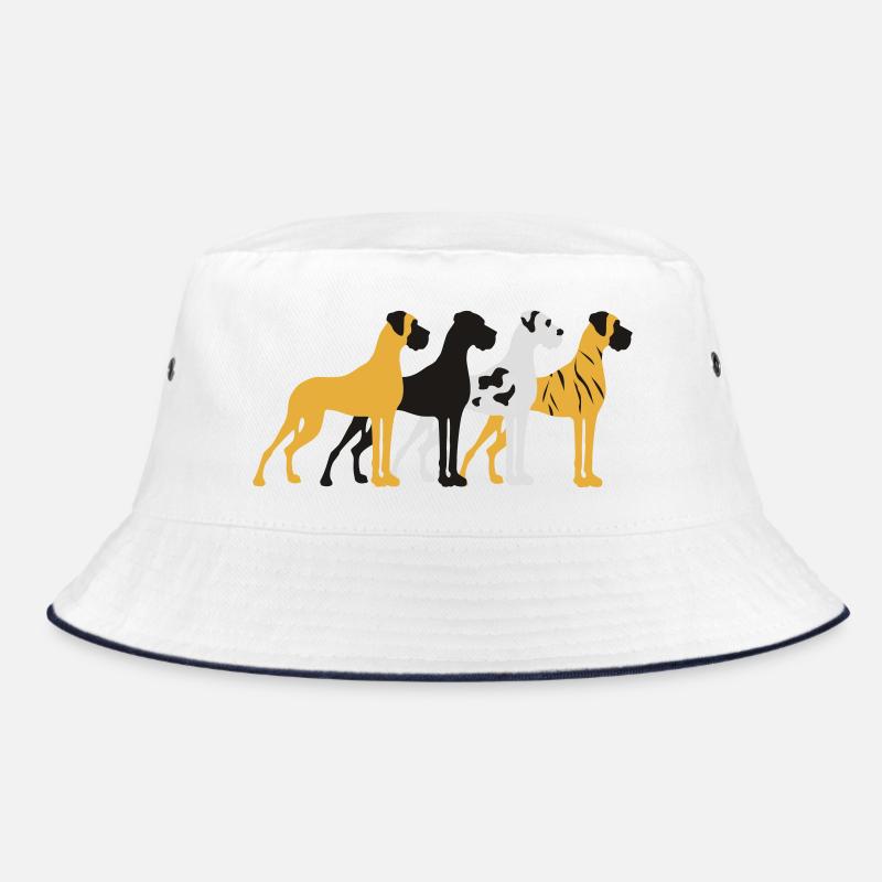 Four basic colors Great Dane Bucket Hat
