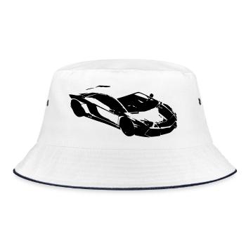 Lambo voiture de sport supercar italienne - Bob - blanc/marine - Devant