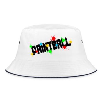 Paintball-Logo - Bucket Hat - Weiß/Navy - Vorne