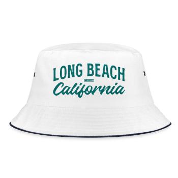 Écriture vintage de Long Beach, Californie - Bob - blanc/marine - Devant