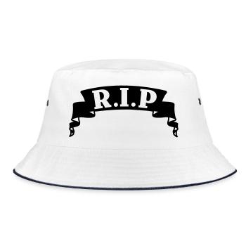 Bannière RIP du ruban - Bob - blanc/marine - Devant