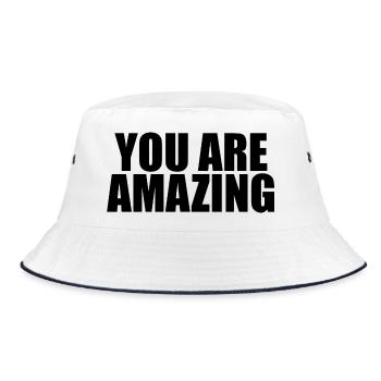 You Are Amazing - Bucket Hat - white/navy - Front