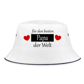Fête des pères 2026 cadeau Papa Papa Meilleur Papa Jamais - Bob - blanc/marine - Devant