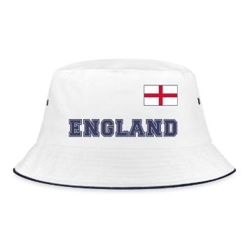 Look maillot ANGLETERRE avec drapeau drapeau sur la poitrine - Bob - blanc/marine - Devant